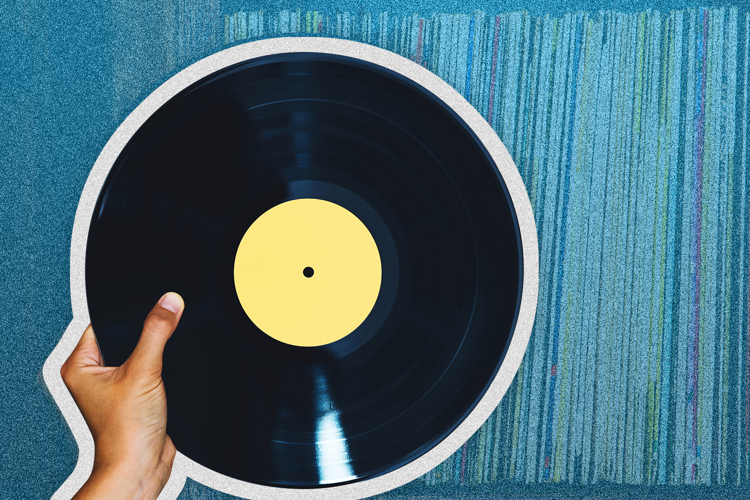 person holding a record