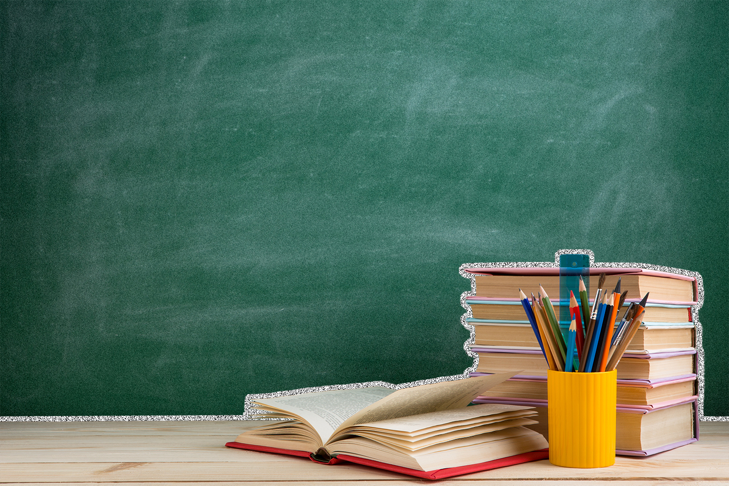 Image of books in classroom